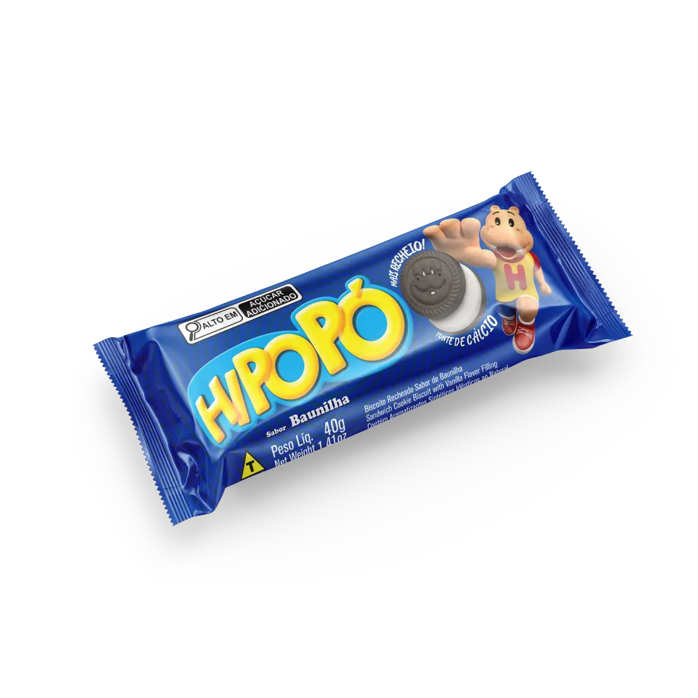 BISCOITO RECHEADO HIPOPO BAUNILHA 40G