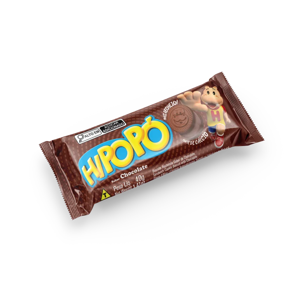 BISCOITO RECHEADO HIPOPO CHOCOLATE 40G