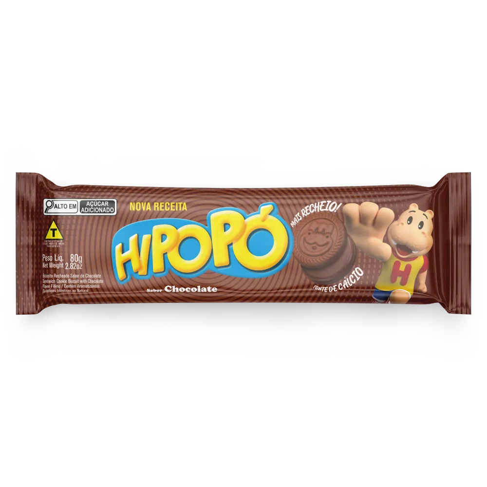 BISCOITO RECHEADO HIPOPO CHOCOLATE 80G
