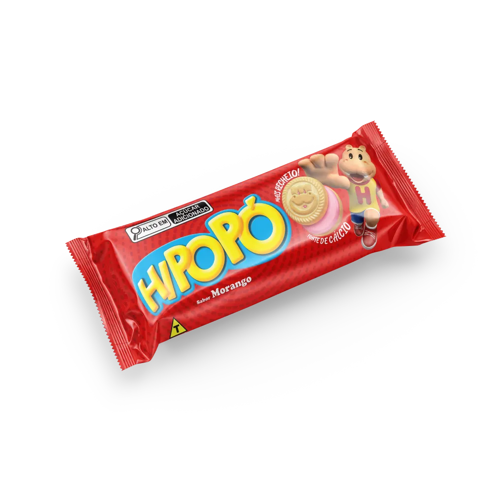 BISCOITO RECHEADO HIPOPO MORANGO 40G