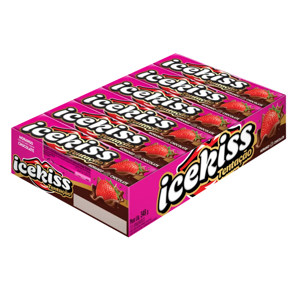 DROPS ICEKISS TENTACAO MORANGO DISPLAY 12UN