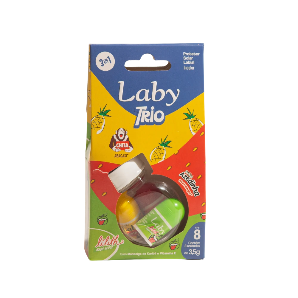 KIT PROTETOR SOLAR LABIAL FPS8 LABY AZED, CHI, LIL 10X3UN