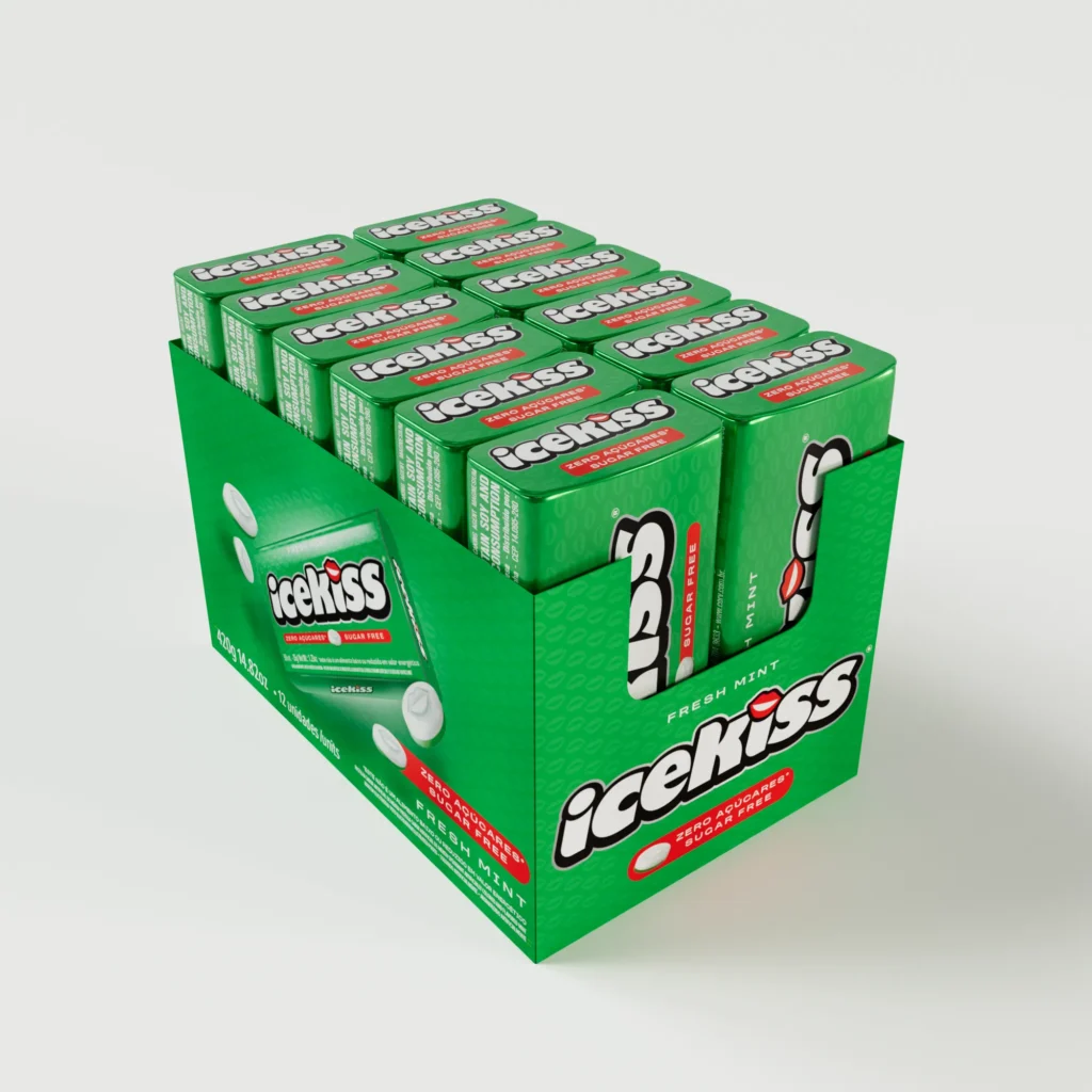 PASTILHA ICEKISS FRES MINT 420G DISPLAY