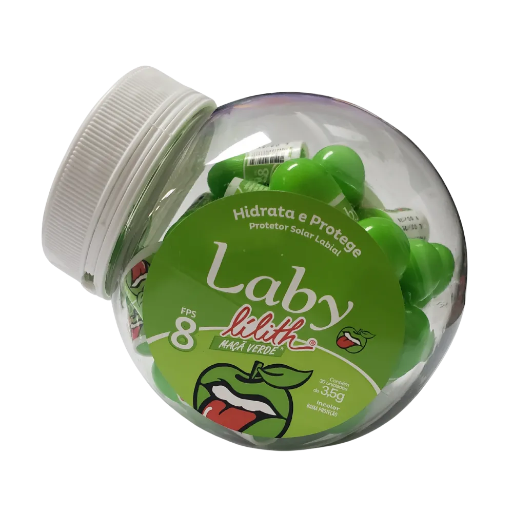 PROTETOR SOLAR LABIAL FPS8 LABY LILITH MACA VERDE 10X30UN